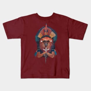 Red Fire Monkey Kids T-Shirt